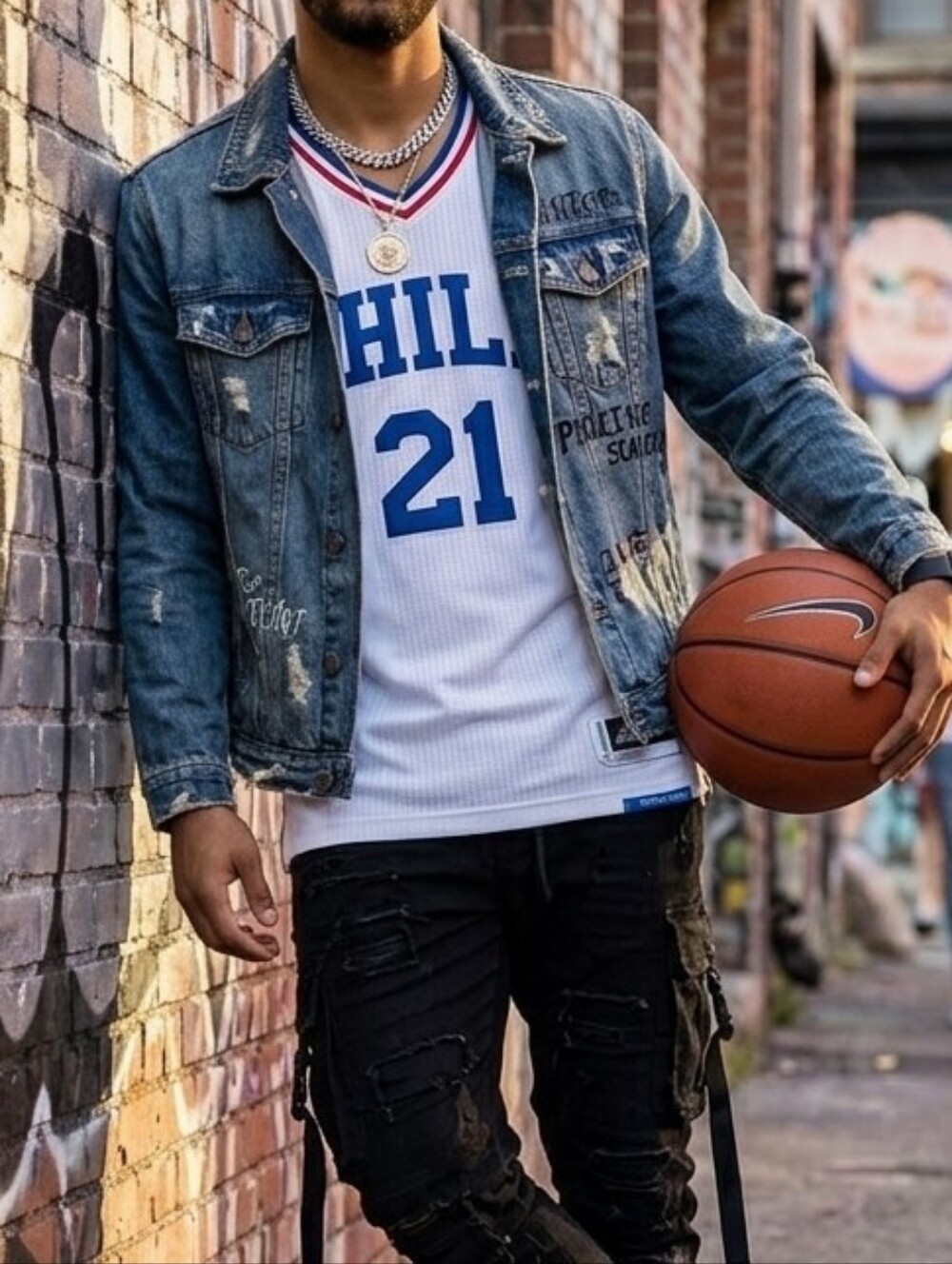 Adidas Phila Joel Embid #21 Basketball Jersey
